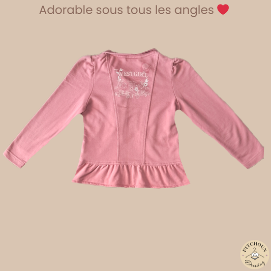 Veste rose boutonnée - NKY - fille 6 ans