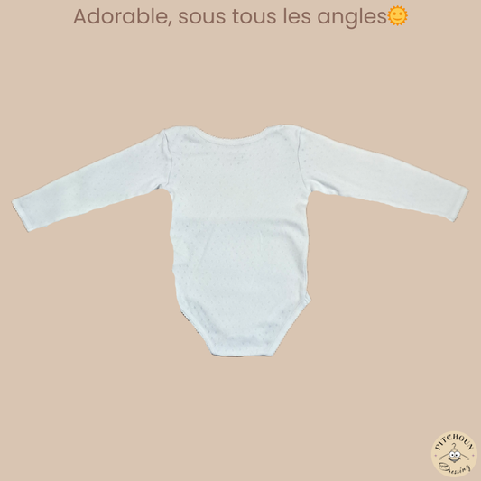 Body blanc - Bout'Chou coton bio - fille 36 mois