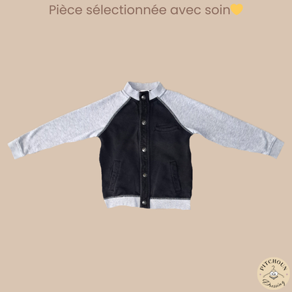 Veste bicolore à pression - Uessentiel - garçon 6 ans